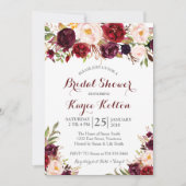 Uitnodiging tot douche van Bourgogne brudal (Voorkant)