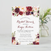 Uitnodiging tot douche van Bourgogne brudal (Staand voorkant)