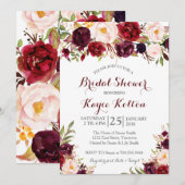 Uitnodiging tot douche van Bourgogne brudal (Voorkant / Achterkant)