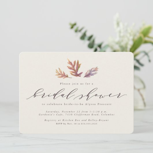 Uitnodiging tot douche voor bruiloft (Staand voorkant)