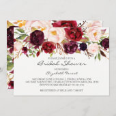 Uitnodiging tot douche voor bruinkoolbloem (Voorkant / Achterkant)