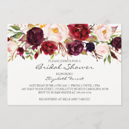 Uitnodiging tot douche voor bruinkoolbloem