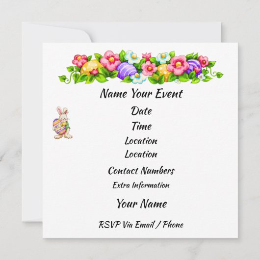 Uitnodiging tot edele Pasen (Eibots?) (Achterkant)