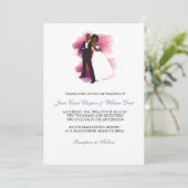 Uitnodiging tot een Afrikaans-Amerikaanse bruiloft (Staand voorkant)