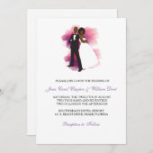 Uitnodiging tot een Afrikaans-Amerikaanse bruiloft (Voorkant / Achterkant)