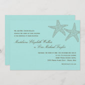 Uitnodiging tot een bruin/blauw huwelijk (Voorkant / Achterkant)