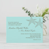 Uitnodiging tot een bruin/blauw huwelijk (Staand voorkant)