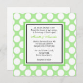 Uitnodiging tot een groene pokadootweddenschap (Voorkant / Achterkant)