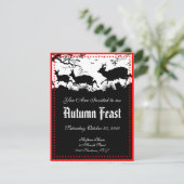 Uitnodiging tot een herfst- of oogstbal (Staand voorkant)