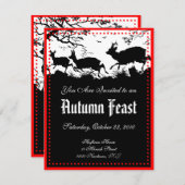 Uitnodiging tot een herfst- of oogstbal (Voorkant / Achterkant)
