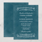 Uitnodiging tot een homohuwelijk - Blauwgroen (Voorkant / Achterkant)