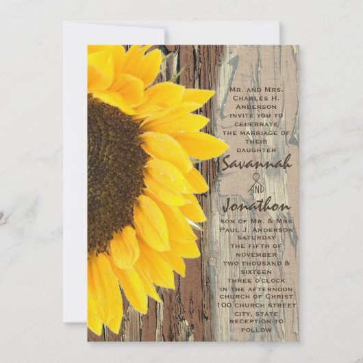 Uitnodiging tot een huwelijk tussen soonbloemen in (Voorkant)