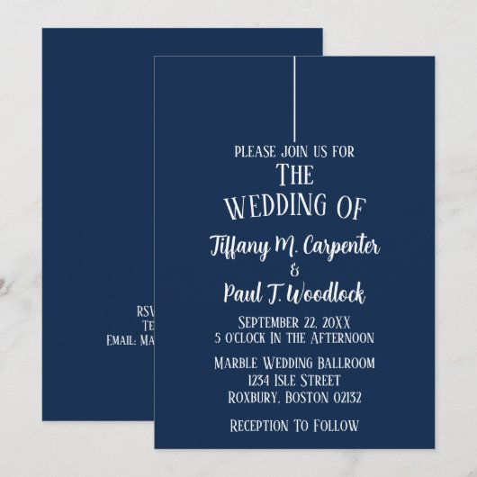 Uitnodiging tot een koninklijk huwelijk (Voorkant / Achterkant)