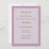 Uitnodiging tot een lichte Paarse weddenschap (Voorkant)