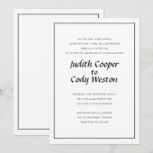 Uitnodiging tot een minimaal huwelijk (Voorkant / Achterkant)