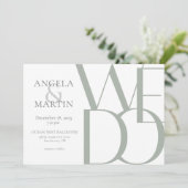 Uitnodiging tot een minimalistische weddenschap me (Staand voorkant)