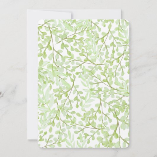 Uitnodiging tot een moderne Waterverf Rode Bloedwe (Achterkant)