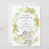 Uitnodiging tot een neutraal Baby shower van een o (Voorkant)