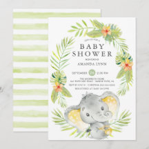 Uitnodiging tot een neutraal Baby shower van een o