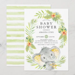 Uitnodiging tot een neutraal Baby shower van een o