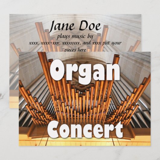 Uitnodiging tot een orgaanconcert - Ulmbuizen (Voorkant / Achterkant)