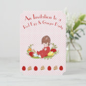 Uitnodiging tot een Rode Eieren & Ginger Partij (Staand voorkant)