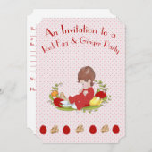 Uitnodiging tot een Rode Eieren & Ginger Partij (Voorkant / Achterkant)