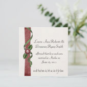 Uitnodiging tot een rood en groen posthuwelijk (Staand voorkant)