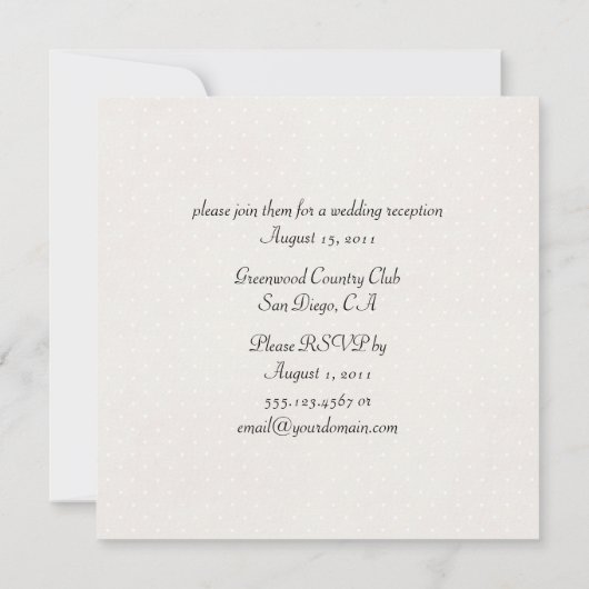 Uitnodiging tot een rood en groen posthuwelijk (Achterkant)