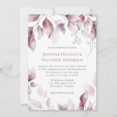 Uitnodiging tot een roze botanische bruiloft uit t (Voorkant)