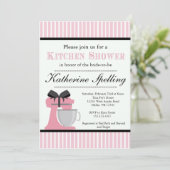 Uitnodiging tot een roze keukenbridale bruiloft (Staand voorkant)