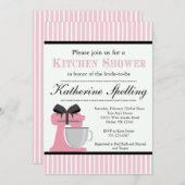 Uitnodiging tot een roze keukenbridale bruiloft (Voorkant / Achterkant)