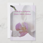Uitnodiging tot een roze orchidee huwelijk (Achterkant)