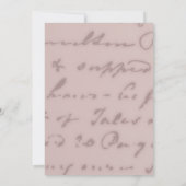 Uitnodiging tot een roze parisian Wedding (Achterkant)