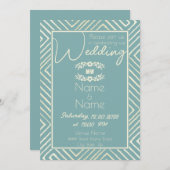 Uitnodiging tot een tribaal Afrikaans misty Blue W (Voorkant / Achterkant)