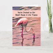 Uitnodiging tot een tropisch strand (Voorkant)