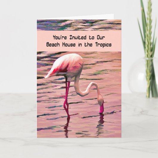 Uitnodiging tot een tropisch strand (Voorkant)