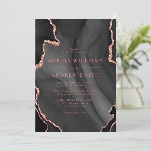 Uitnodiging tot een zwart en dubbelzinnig huwelijk (Staand voorkant)