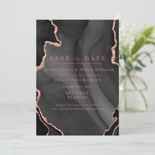 Uitnodiging tot een zwart en dubbelzinnig huwelijk (Staand voorkant)