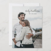 Uitnodiging tot een zwart-wit modern minimalistisc (Achterkant)