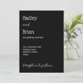 Uitnodiging tot een zwart-withuwelijk (Staand voorkant)