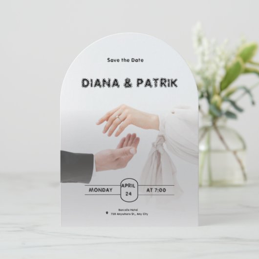 Uitnodiging tot een zwart-withuwelijk (Staand voorkant)