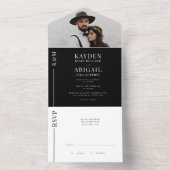 Uitnodiging tot een zwarte en witte bruiloft (Binnen)