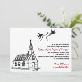 Uitnodiging tot een zwarte en witte rode kegel (Staand voorkant)