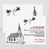 Uitnodiging tot een zwarte en witte rode kegel (Voorkant / Achterkant)