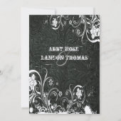 Uitnodiging tot een zwarte leder en een witte lace (Achterkant)