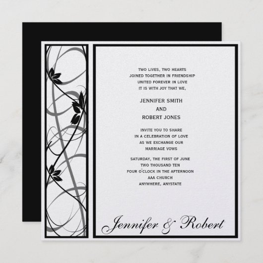 Uitnodiging tot een zwarte rand (Voorkant / Achterkant)