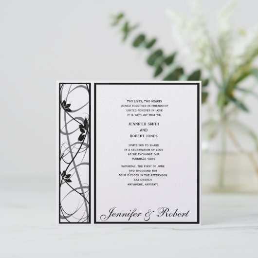 Uitnodiging tot een zwarte rand (Staand voorkant)