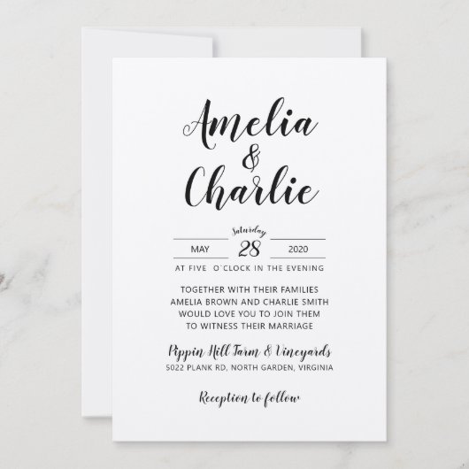 Uitnodiging tot eenvoudige weddenschappen met een  (Voorkant)