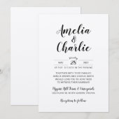 Uitnodiging tot eenvoudige weddenschappen met een  (Voorkant / Achterkant)